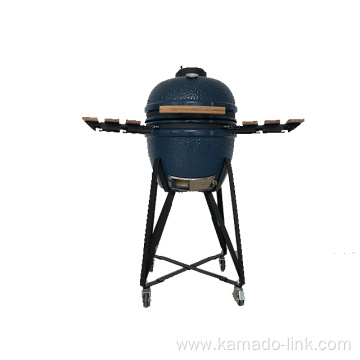 Smokeless Ceramic kamado grill with stainless steel cart